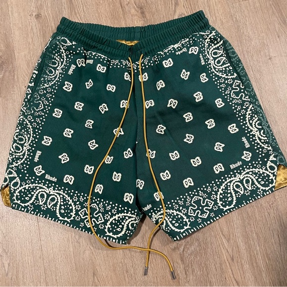 Rhude Paisely Bandana Print Drawstring Shorts Small - Picture 2 of 9
